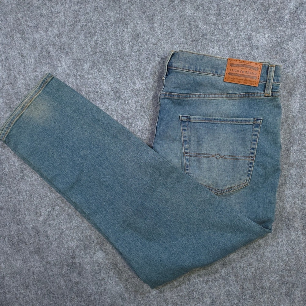 Lucky Brand 410 Athletic Straight Mens Jeans 40x30 Medium Wash Blue Denim NWT